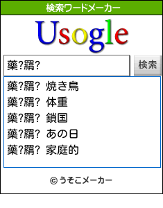 藥?羂?の検索ワードメーカー結果