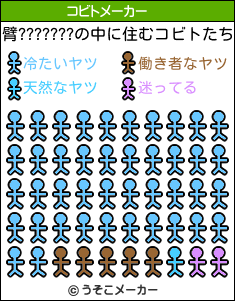 臂???????のコビトメーカー結果