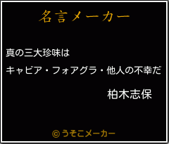 柏木志保の名言メーカー結果