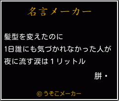 胼閌の名言メーカー結果