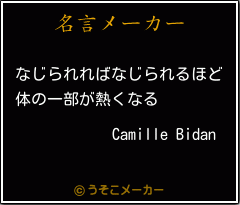 Camille Bidanの名言メーカー結果