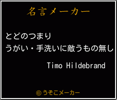 Timo Hildebrandの名言メーカー結果