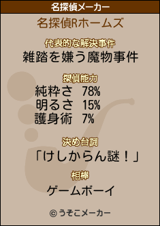 Rの名探偵メーカー結果