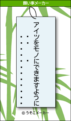 Ǵĥ뤿äの願い事メーカー結果