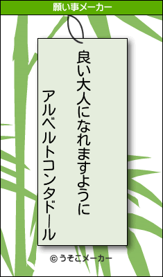 アルベルトコンタドールの願い事メーカー結果