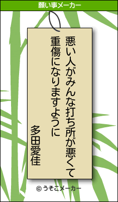 多田愛佳の願い事メーカー結果