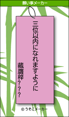 藏贋梓???の願い事メーカー結果