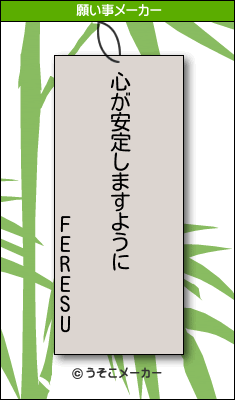 FERESUの願い事メーカー結果