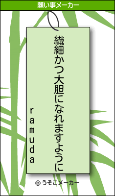 ramudaの願い事メーカー結果