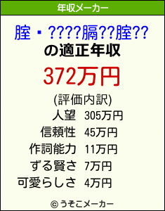 腟鏅????膈??腟??の年収メーカー結果