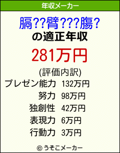 膈??臂???膓?の年収メーカー結果