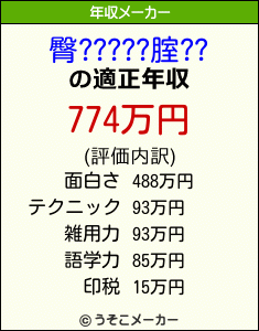 臀?????腟??の年収メーカー結果