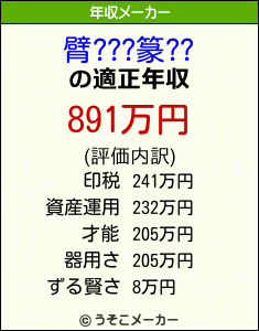 臂???篆??の年収メーカー結果