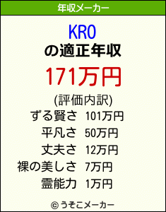 KROの年収メーカー結果