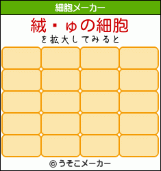 絨鎘ゅの細胞メーカー結果