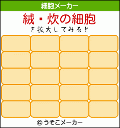 絨頲炊の細胞メーカー結果