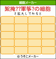 絮掩??軍筝?の細胞メーカー結果