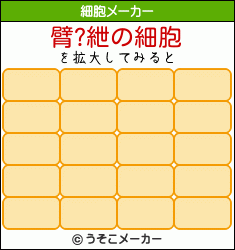 臂?紲の細胞メーカー結果
