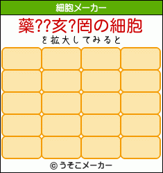 藥??亥?罔の細胞メーカー結果