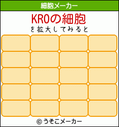 KROの細胞メーカー結果
