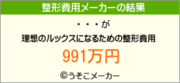 ͤ⤦の整形費用メーカー結果