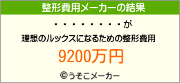 の整形費用メーカー結果