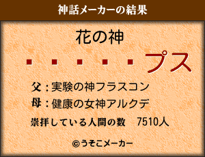 ֥の神話メーカー結果
