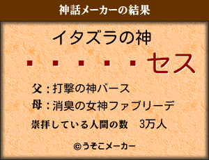 鲻ߥの神話メーカー結果