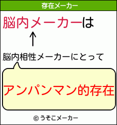 脳内メーカーは脳内相性メーカーにとって アンパンマン的存在 脳内メーカーは脳内相性メーカーにとって アンパンマン的存在