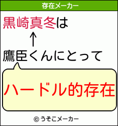 黒崎真冬は鷹臣くんにとって ハードル的存在