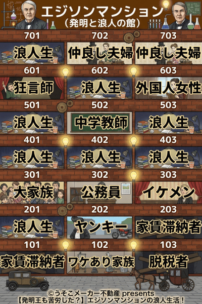 エジソン、マンション経営に乗り出した結果についての考察