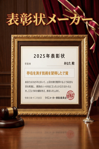 2025年表彰状メーカー