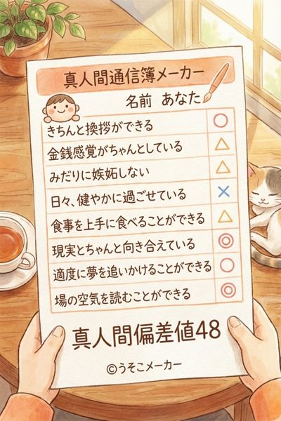 真人間通信簿メーカー