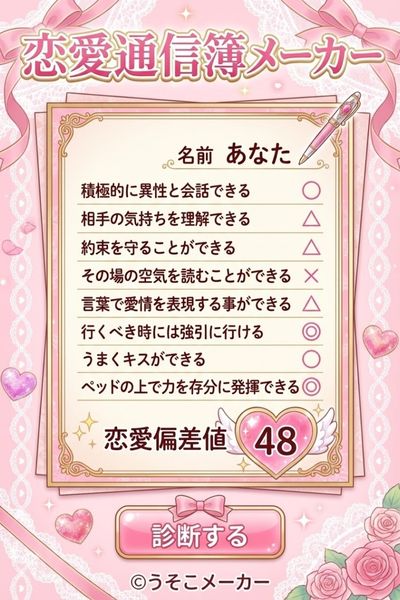 恋愛通信簿メーカー