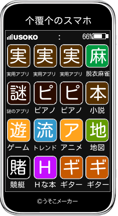 个覆个のスマホメーカー結果