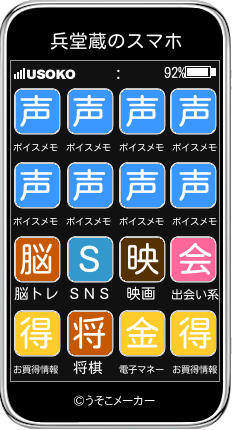 兵堂蔵のスマホメーカー結果