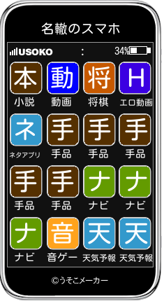 名轍のスマホメーカー結果