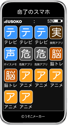 命了のスマホメーカー結果