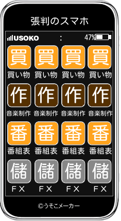 張判のスマホメーカー結果