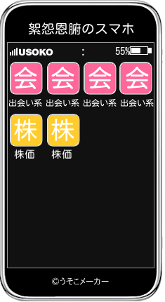 絮怨恩腑のスマホメーカー結果