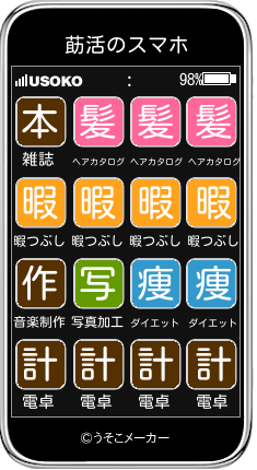 莇活のスマホメーカー結果