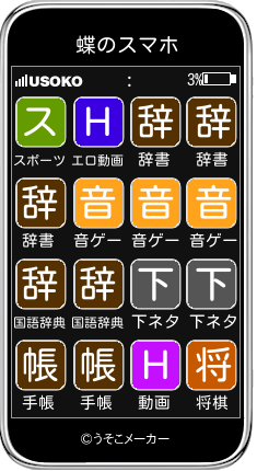 蝶のスマホメーカー結果