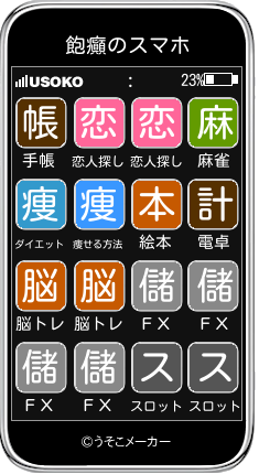 飽癲のスマホメーカー結果