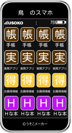 鳥　のスマホメーカー結果