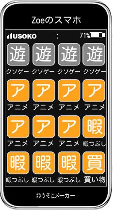Zoeのスマホメーカー結果