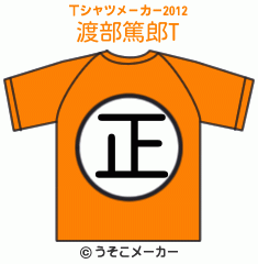 渡部篤郎のTシャツメーカー2012結果