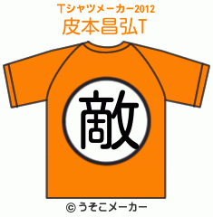 皮本昌弘のTシャツメーカー2012結果