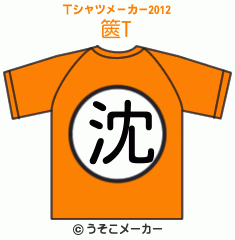 篋のTシャツメーカー2012結果