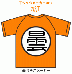 絋のTシャツメーカー2012結果