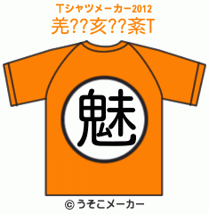 羌??亥??紊のTシャツメーカー2012結果
